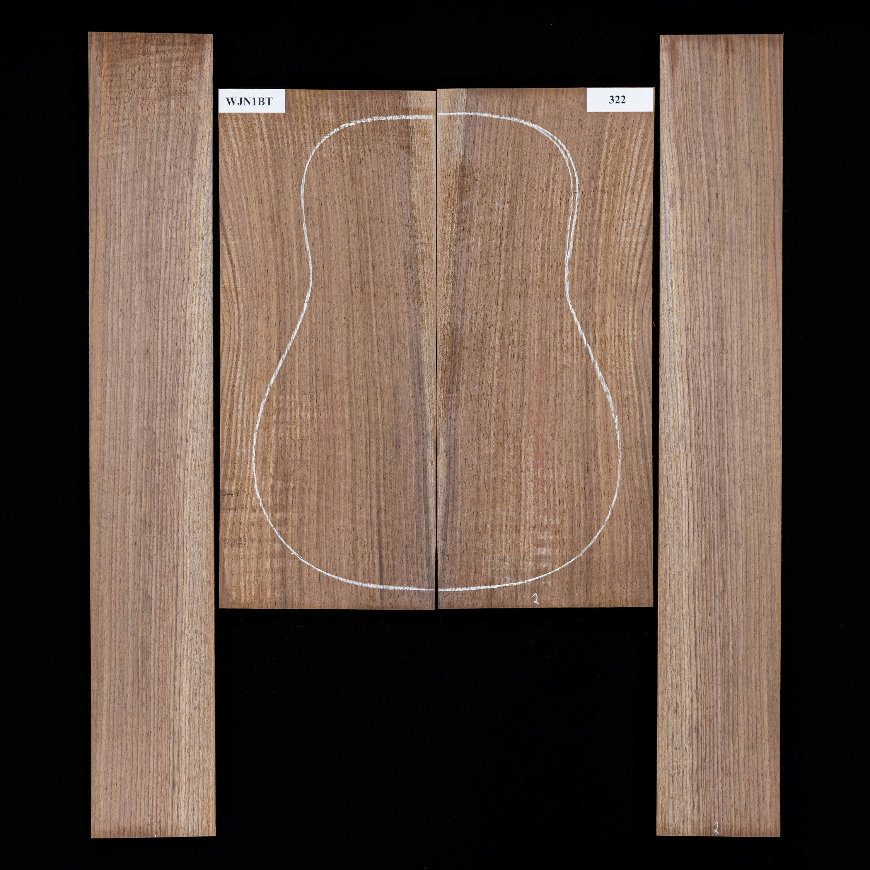 Black Walnut Back + Side Set - 322