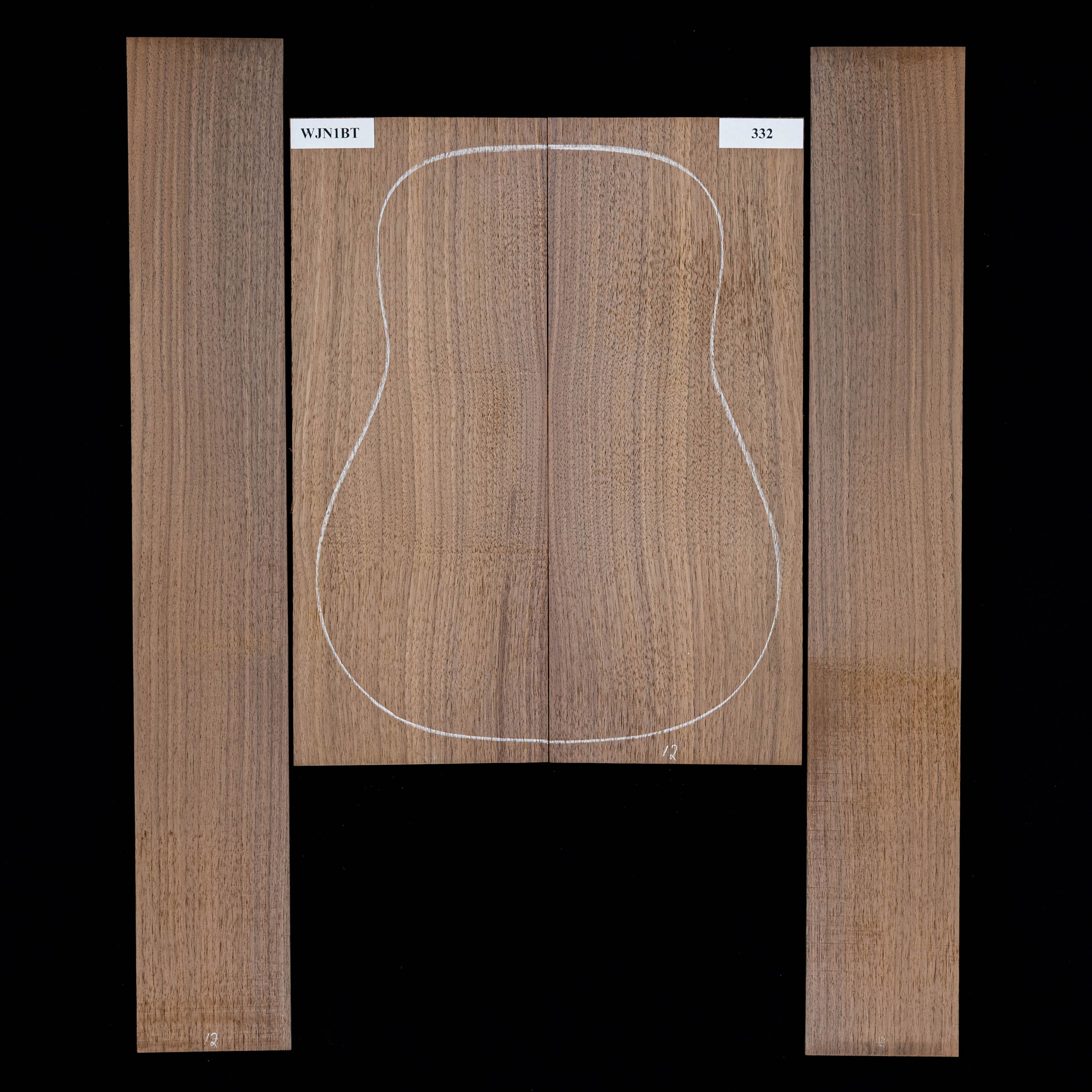 Black Walnut Back + Side Set - 332