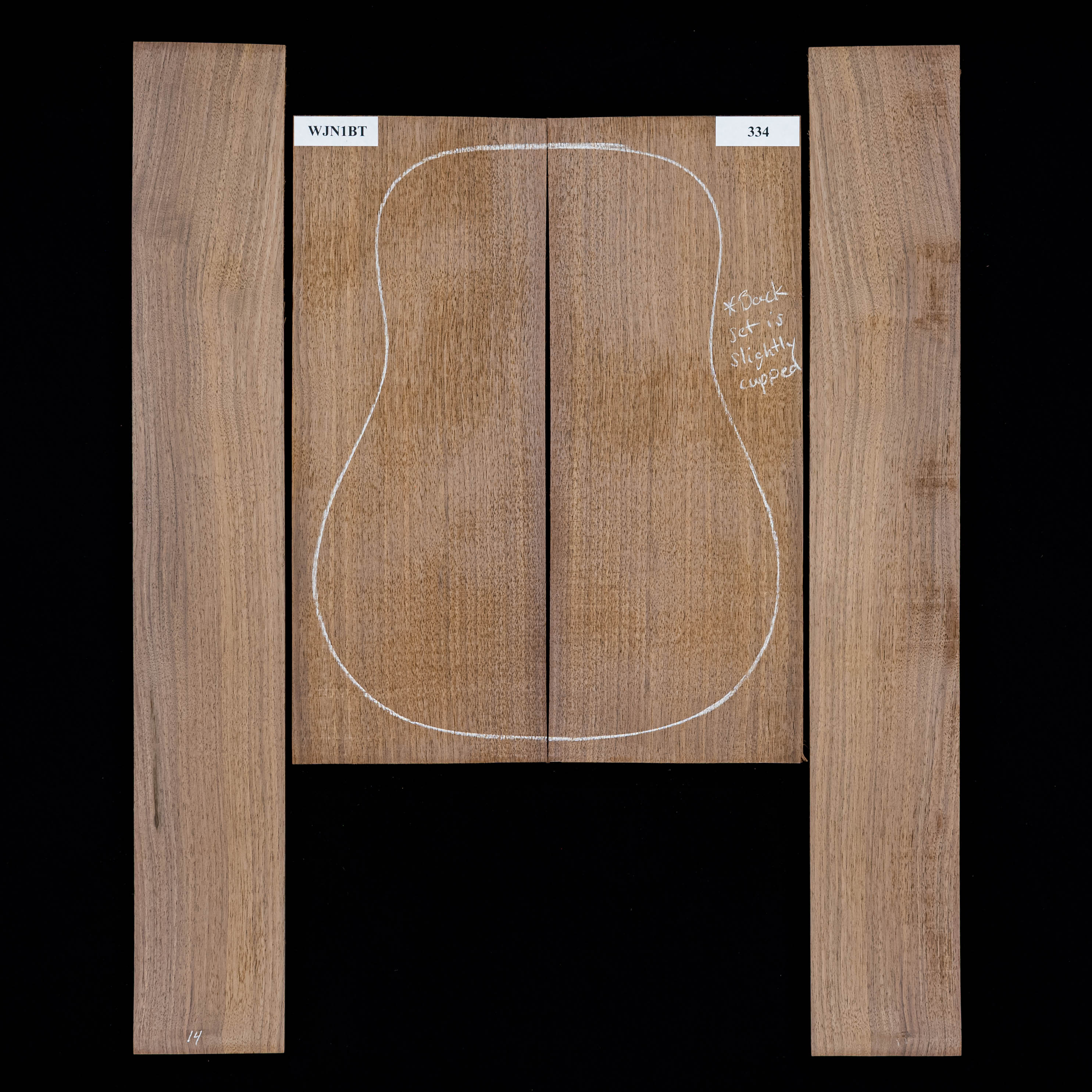 Black Walnut Back + Side Set - 334