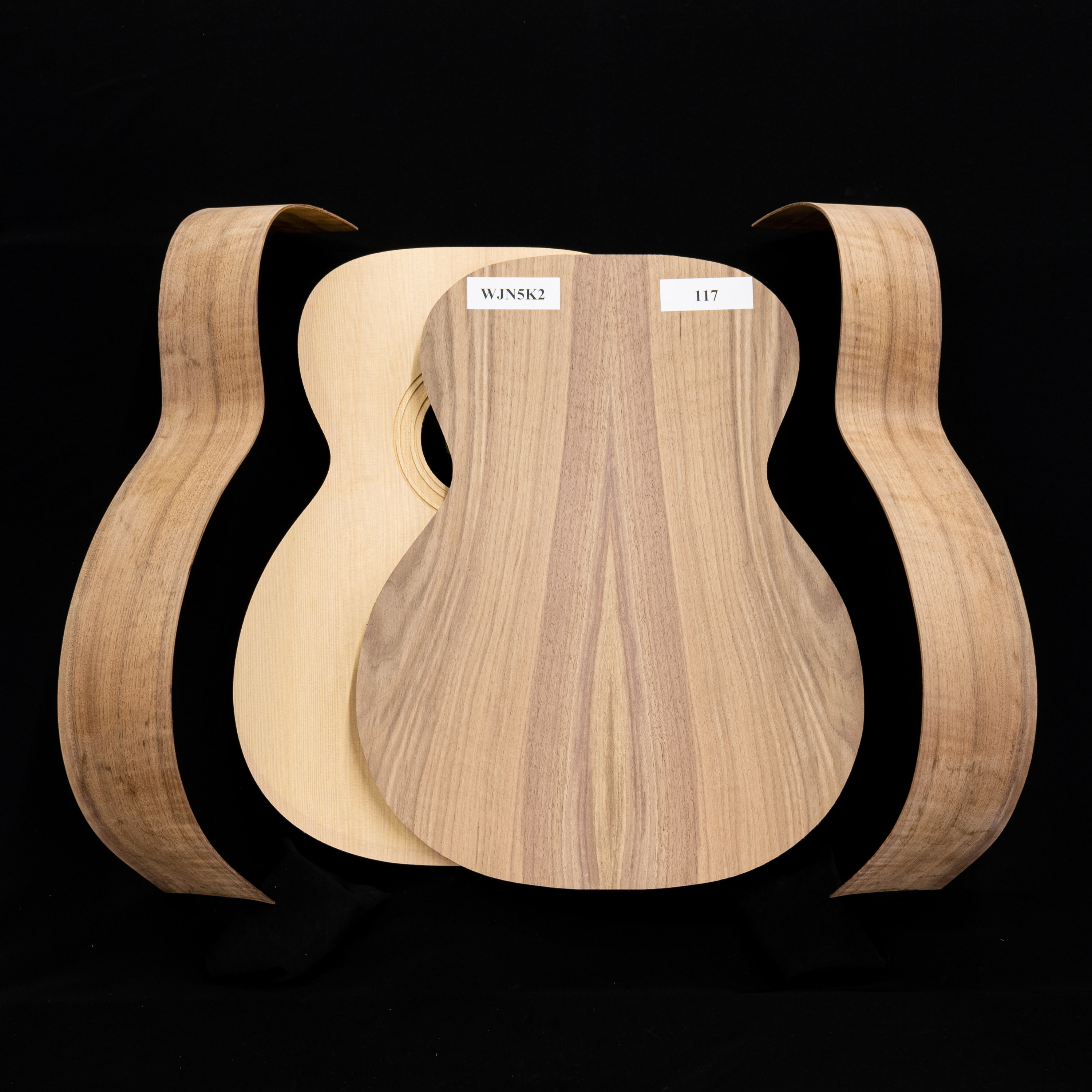 WoodStax Flame Walnut Guitar Kit, Bolt-on Neck - 117 - StewMac