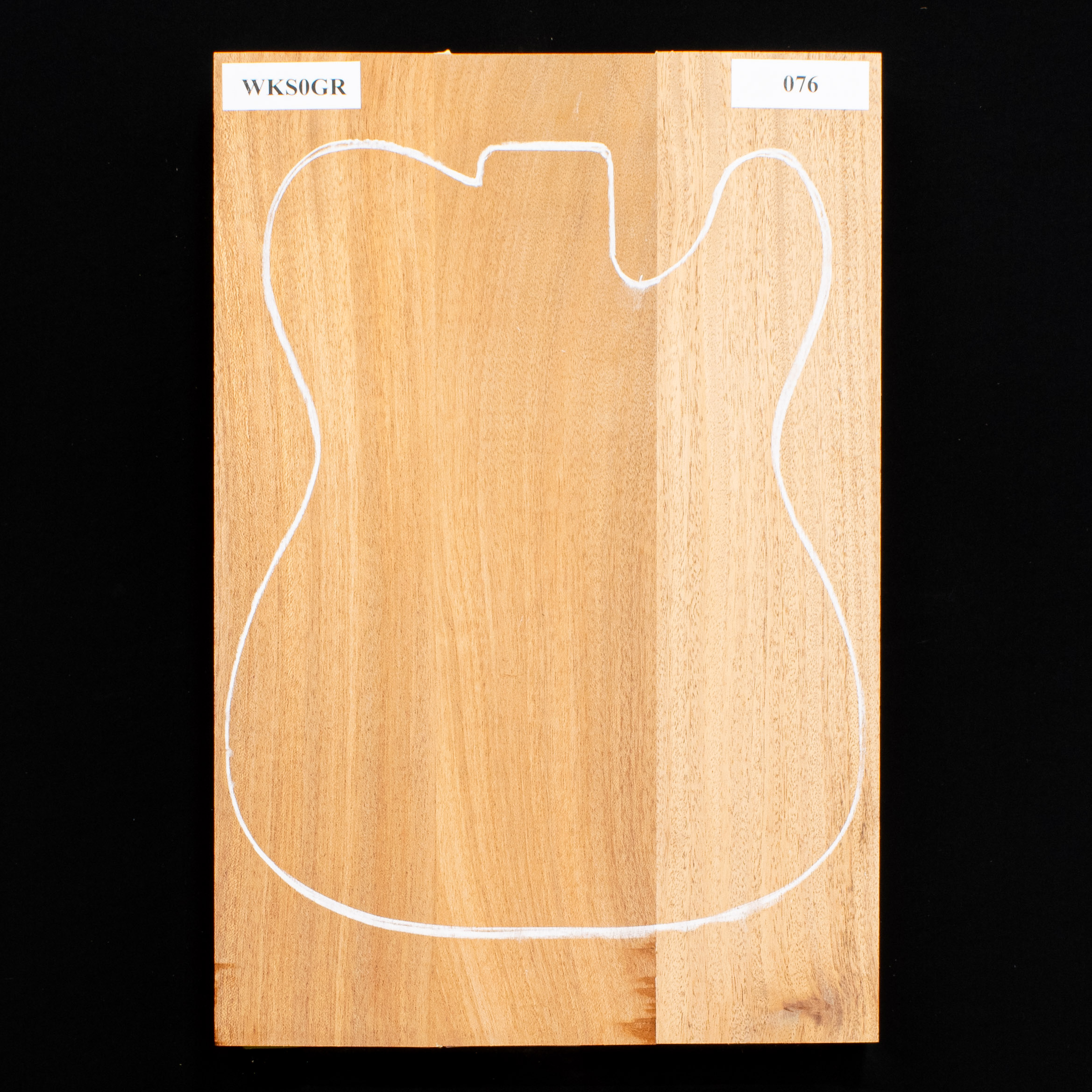 African Mahogany Body Blank, 3-Piece - 076 African Mahogany Body Blank, 3-Piece - 076