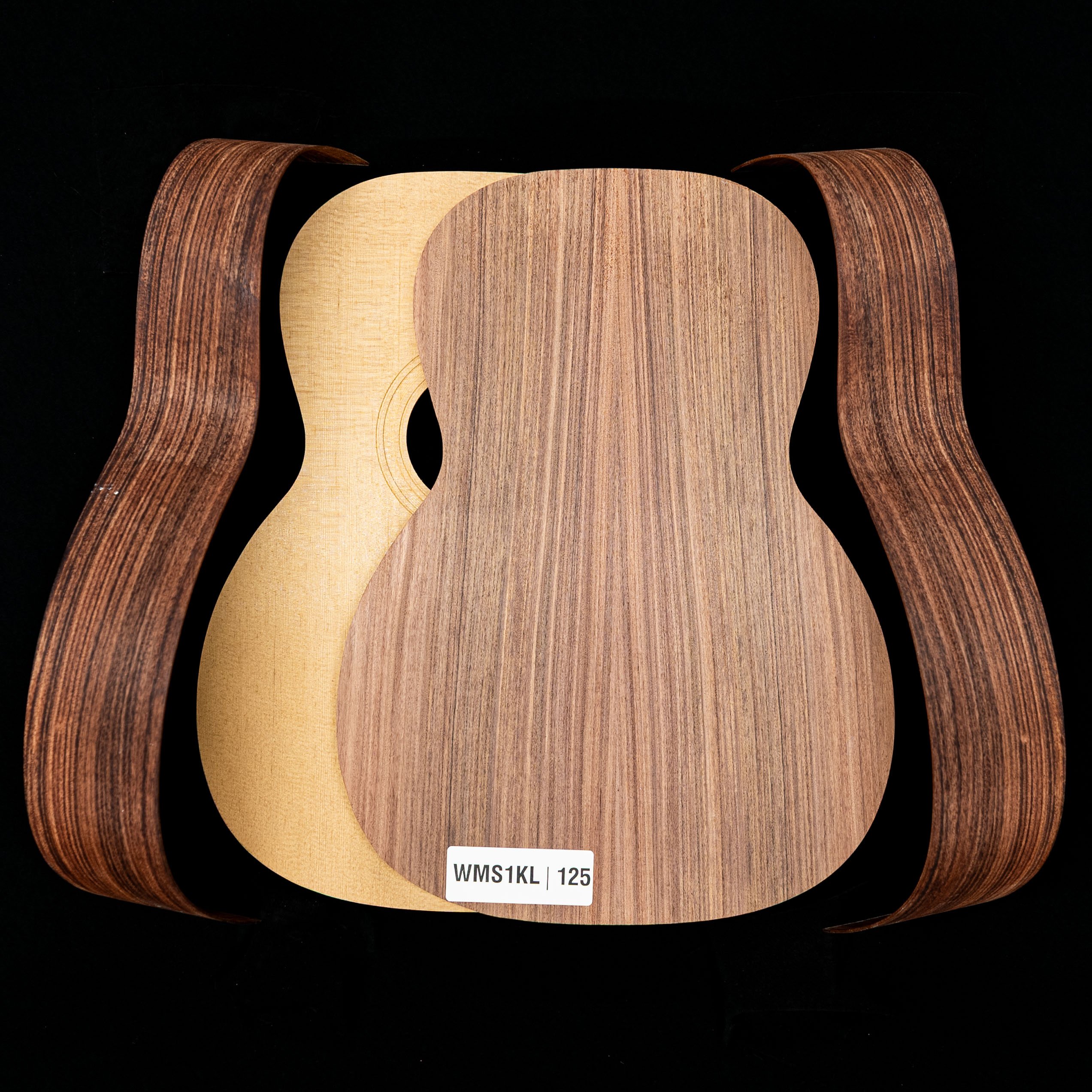 WoodStax Pau Ferro Triple-O Guitar Kit, Bolt-on Neck - 125