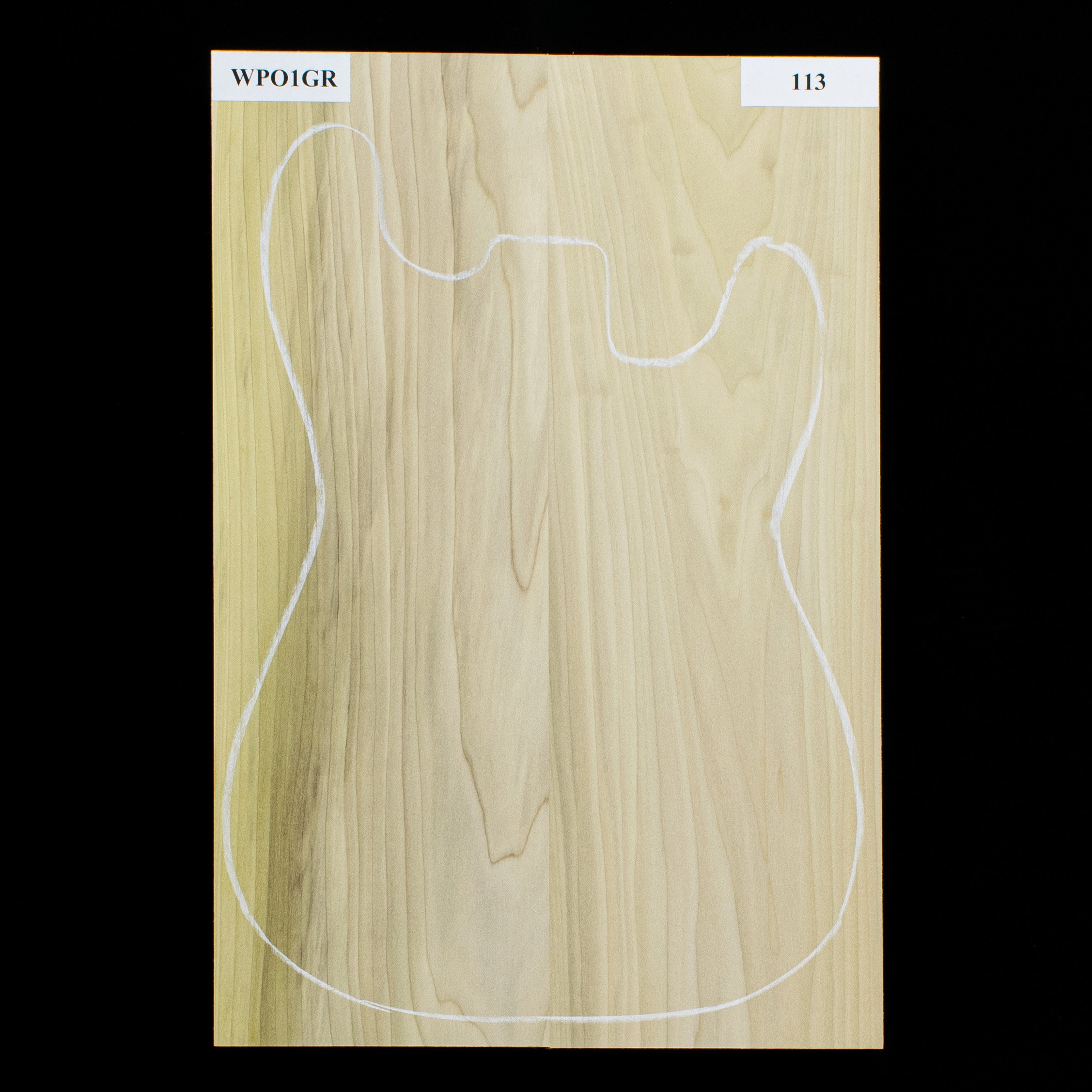 Poplar Body Blank, 2Piece 113 StewMac