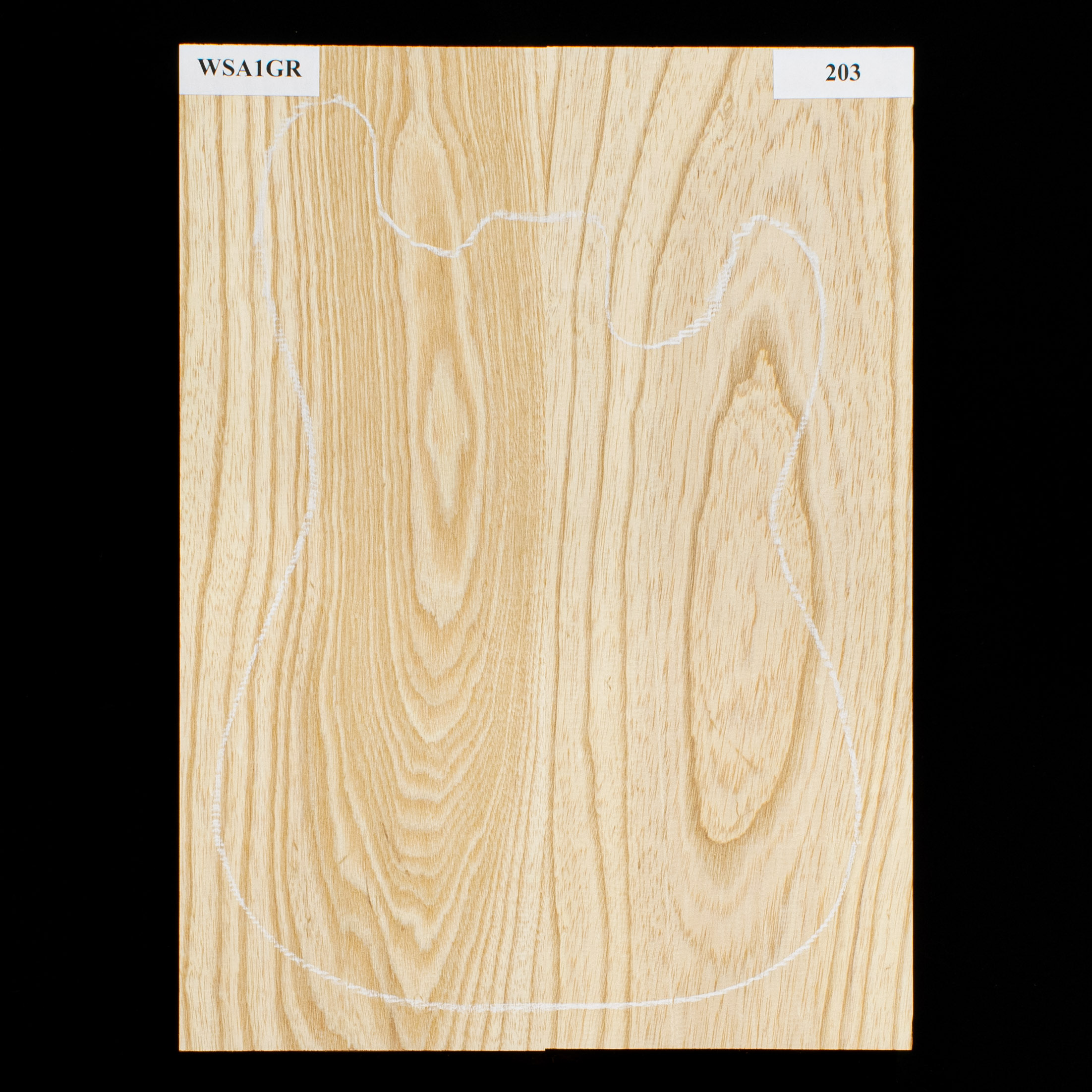 Swamp Ash Body Blank, 2-piece - 203