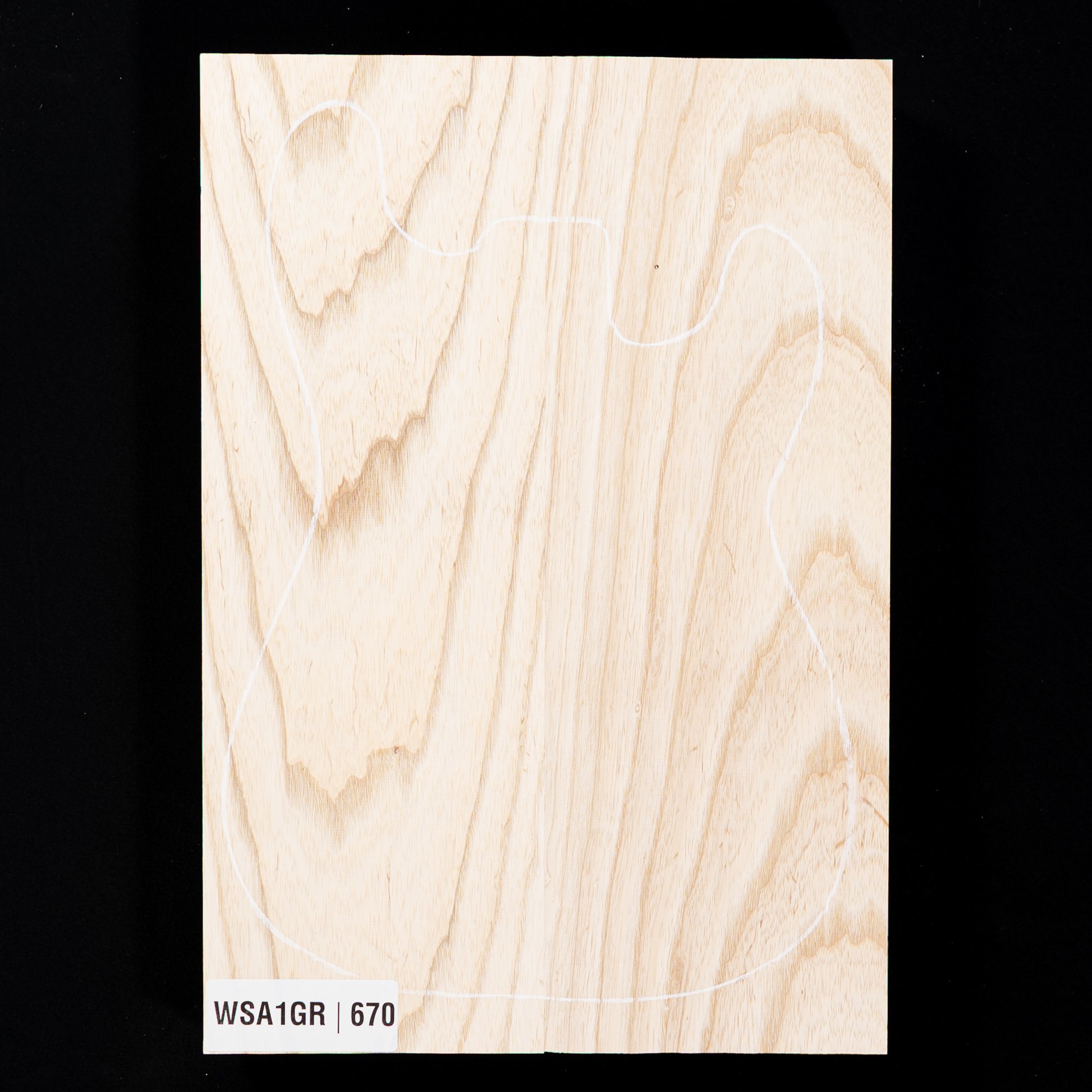 Swamp Ash Body Blank, 2-piece (9.9 lb) - 670