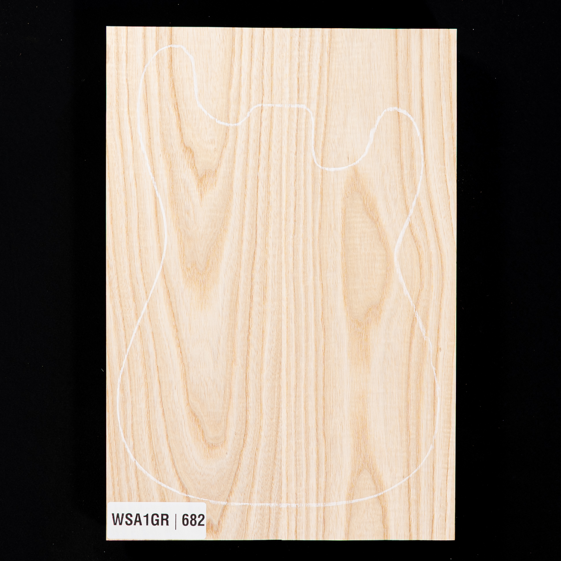 Swamp Ash Body Blank, 2-piece (13 lb) - 682