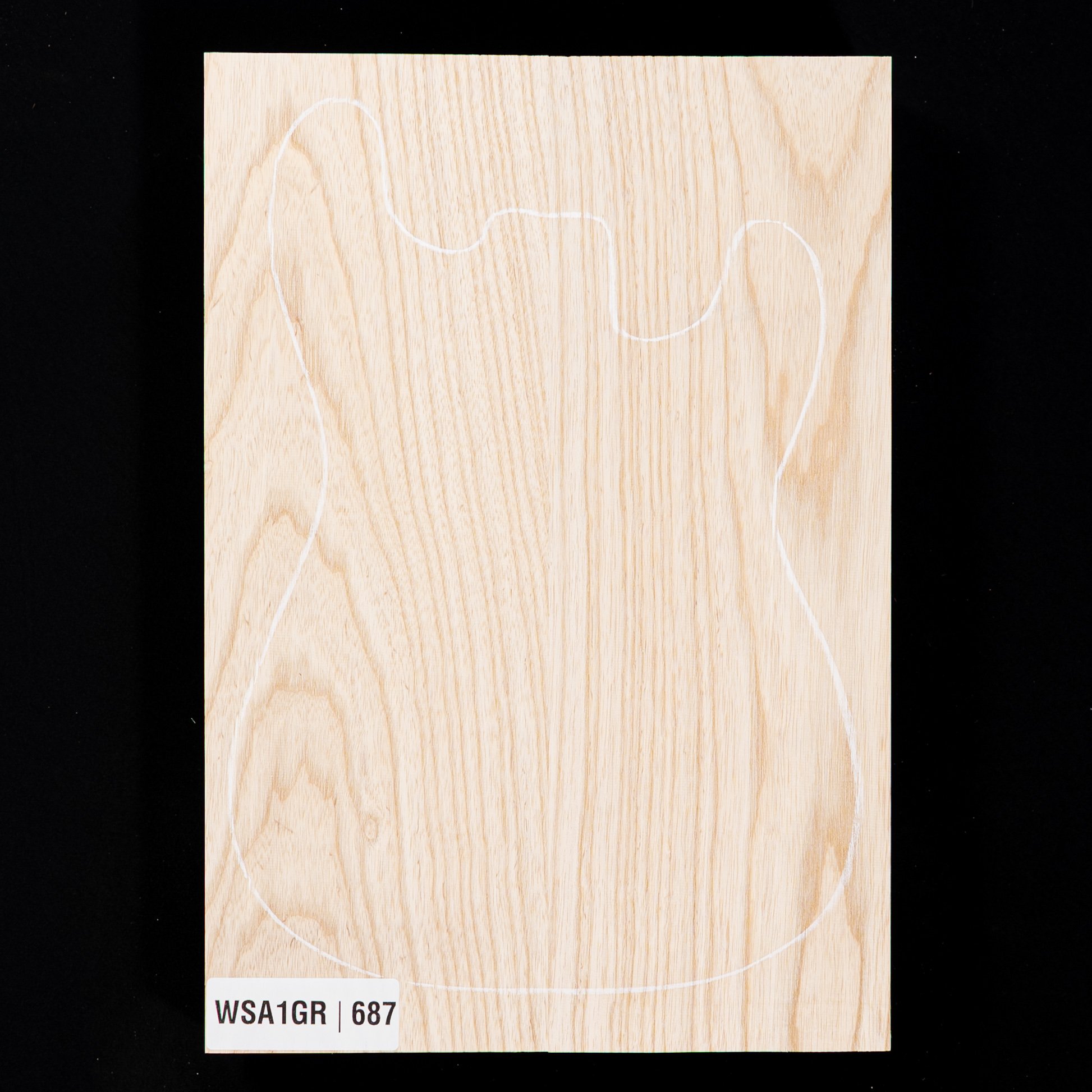 Swamp Ash Body Blank, 2-piece (9 lb) - 687