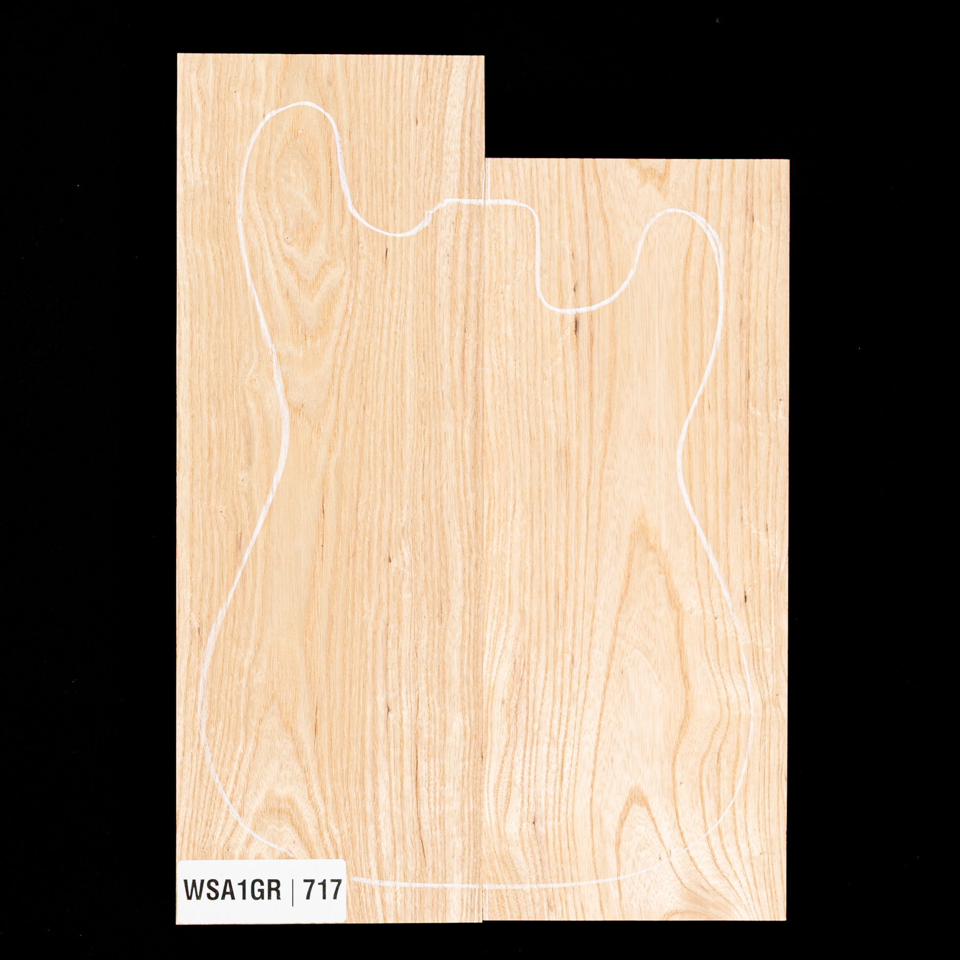 Swamp Ash Body Blank, 2-piece (11.4 lb) - 717