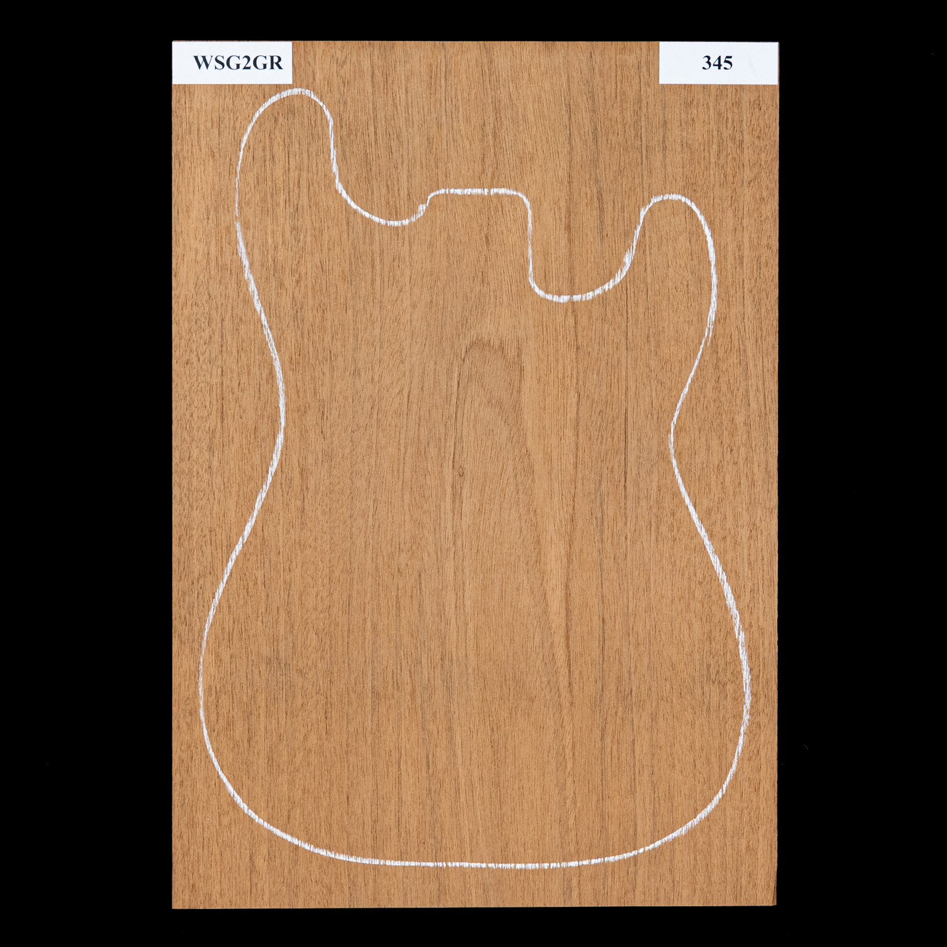 Honduran Mahogany Body Blank, 1-Piece (11.1 lb) - 345