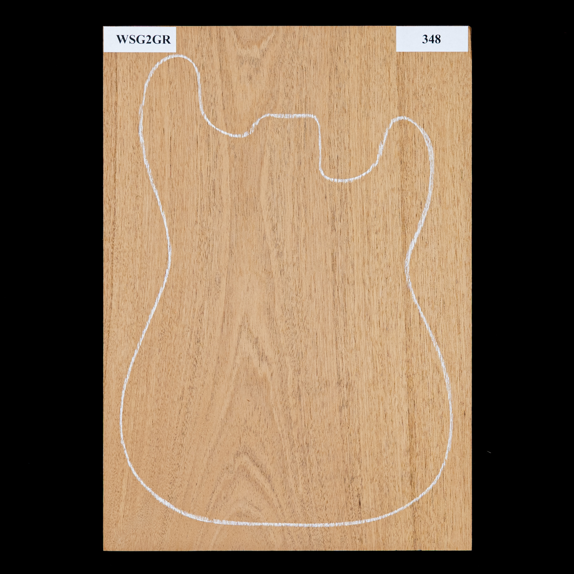 Honduran Mahogany Body Blank, 1-Piece (10.8 lb) - 348