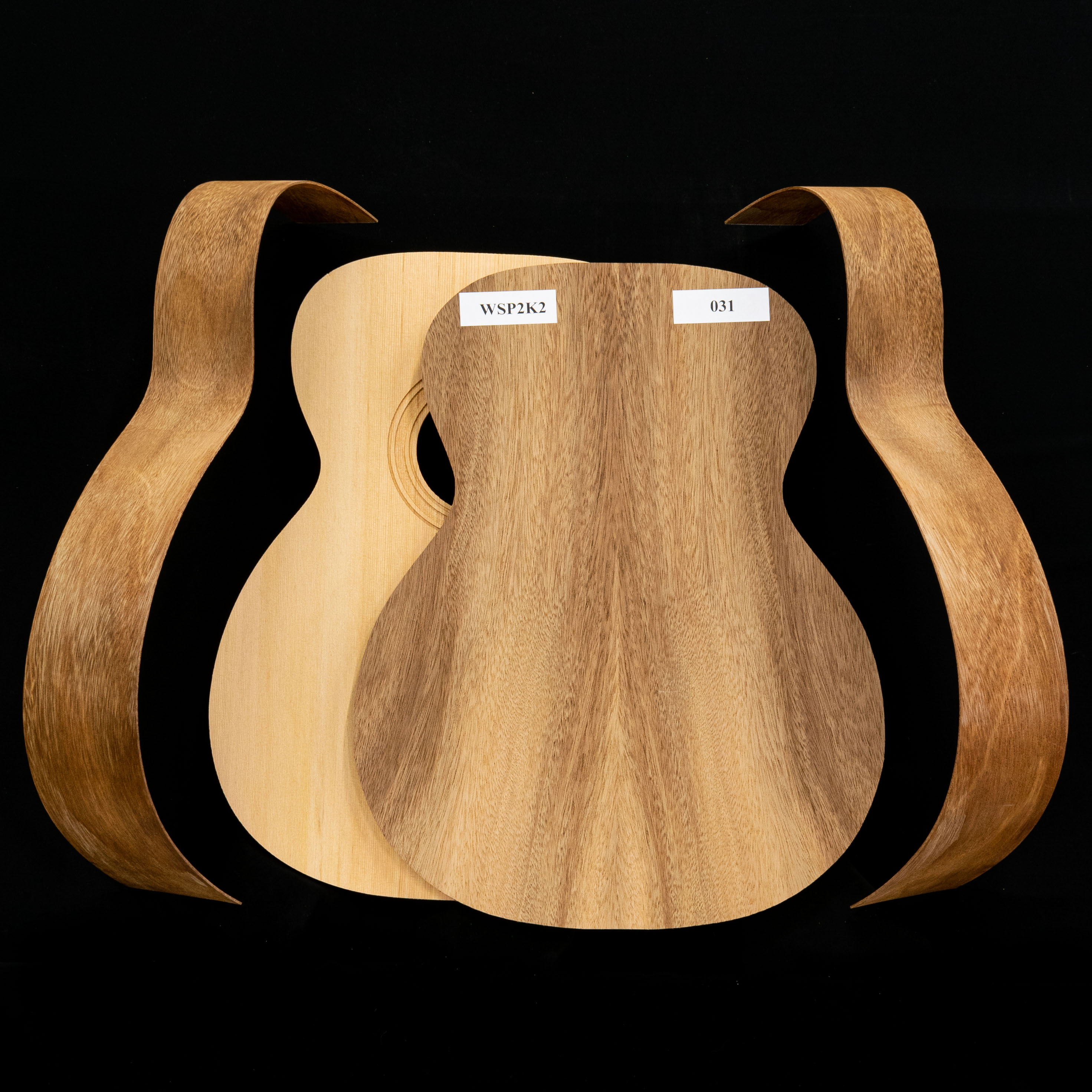WoodStax Monkeypod OM Guitar Kit, Bolt-On Neck - 031
