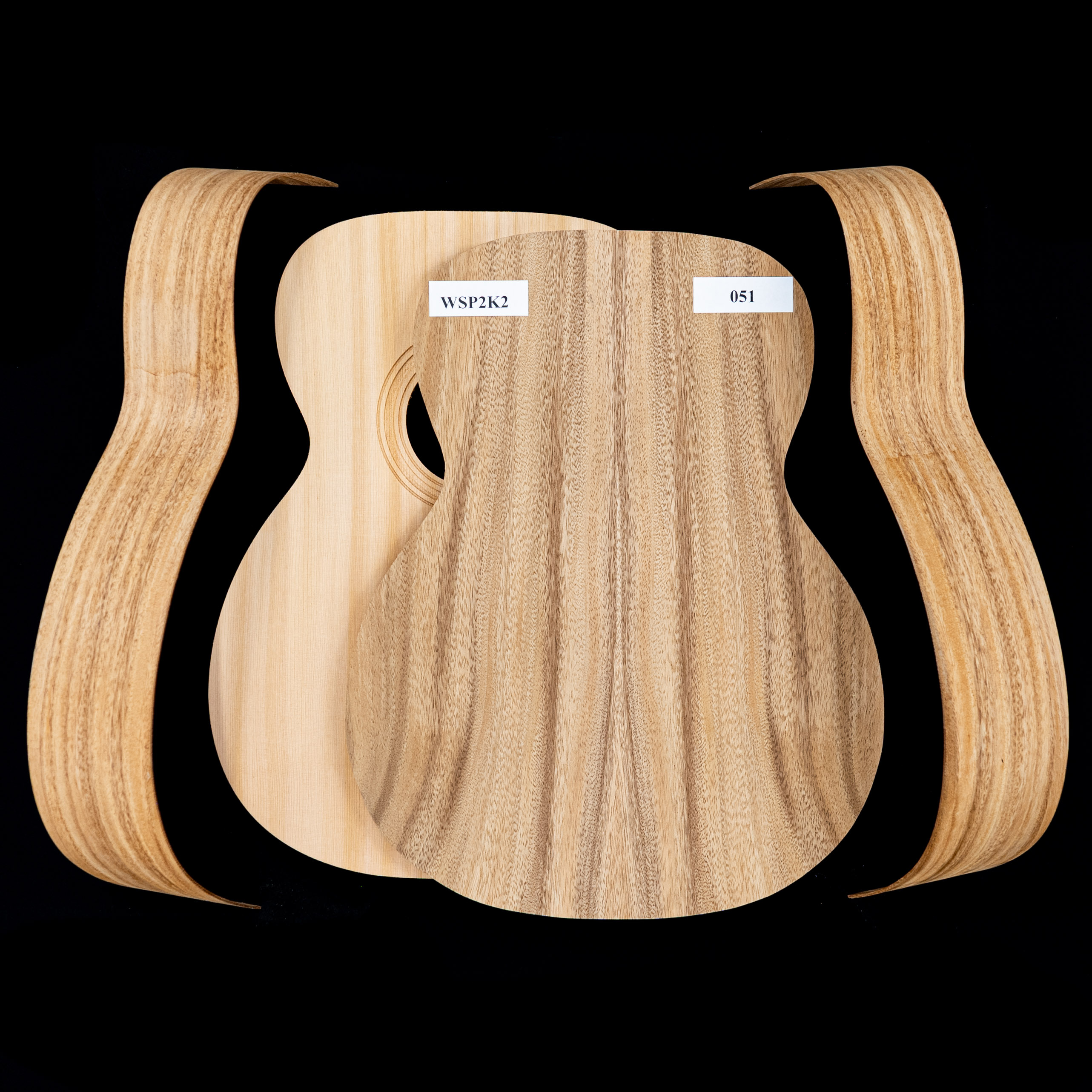 WoodStax Monkeypod OM Guitar Kit, Bolt-On Neck - 051 - StewMac