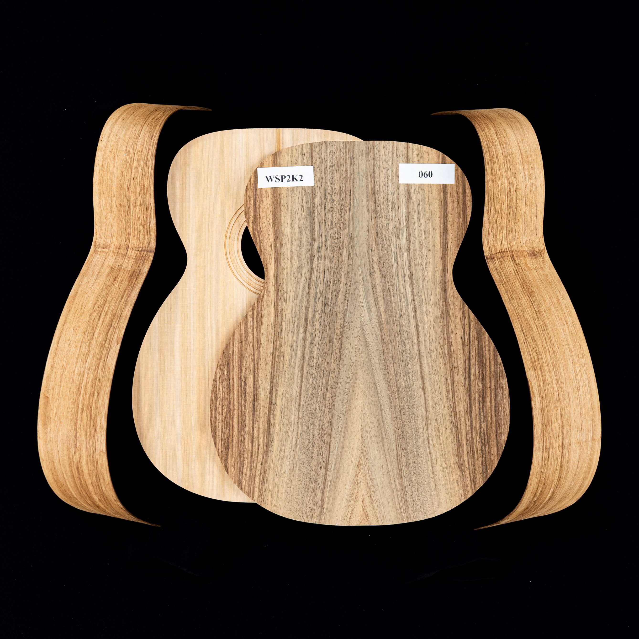 WoodStax Monkeypod OM Guitar Kit, Bolt-On Neck - 060 - StewMac