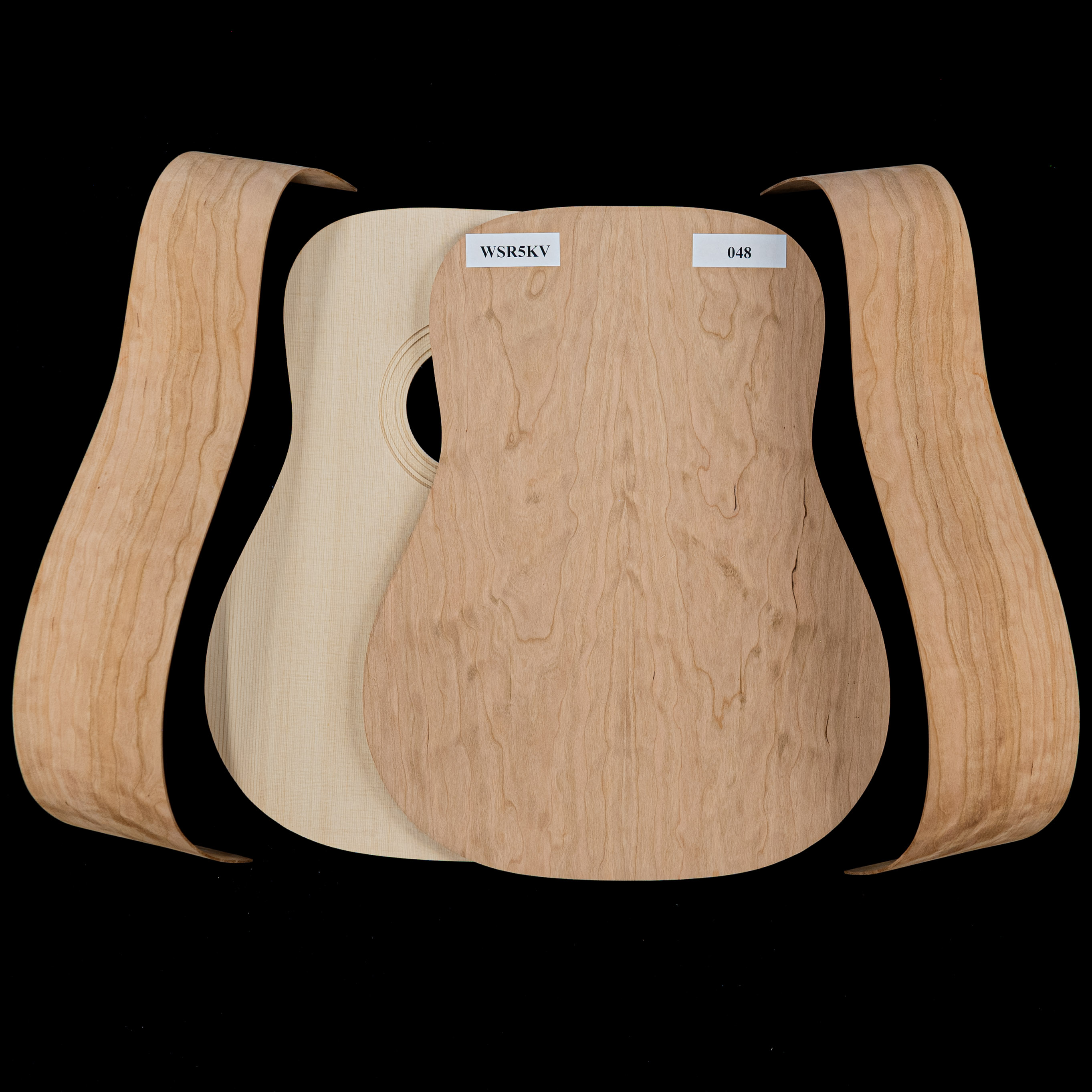 WoodStax Flame Cherry Dreadnought Kit, Bolt-On Neck - 048