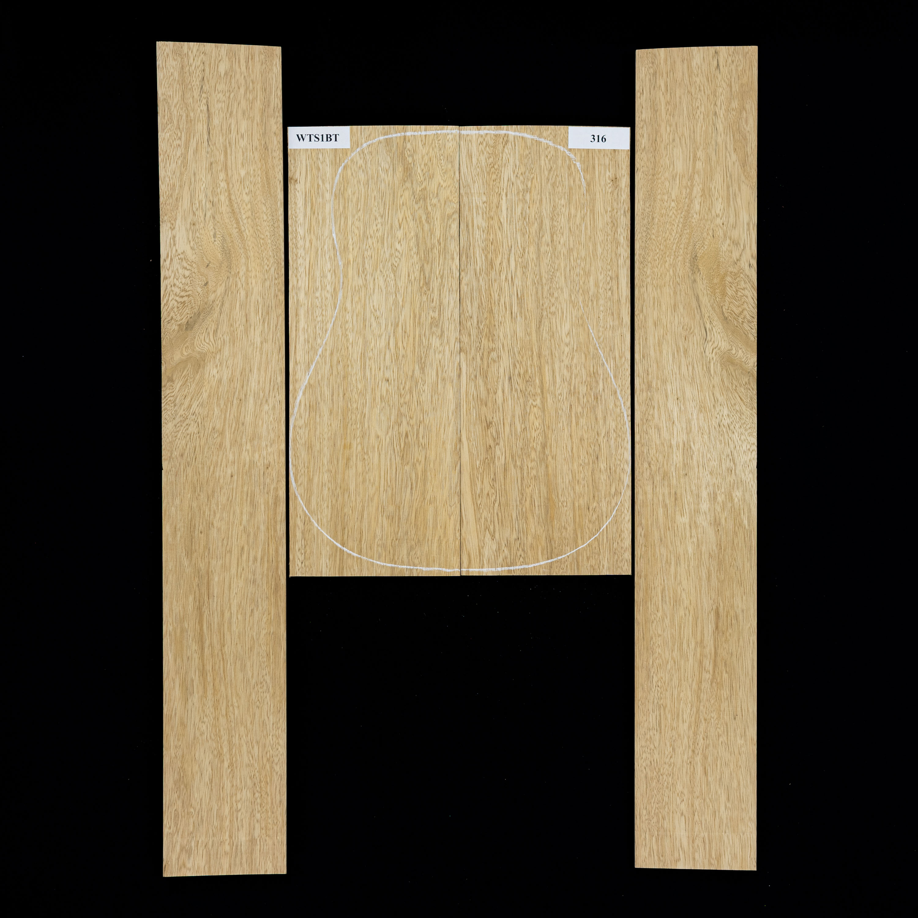 Black Limba Back + Side Set - 316