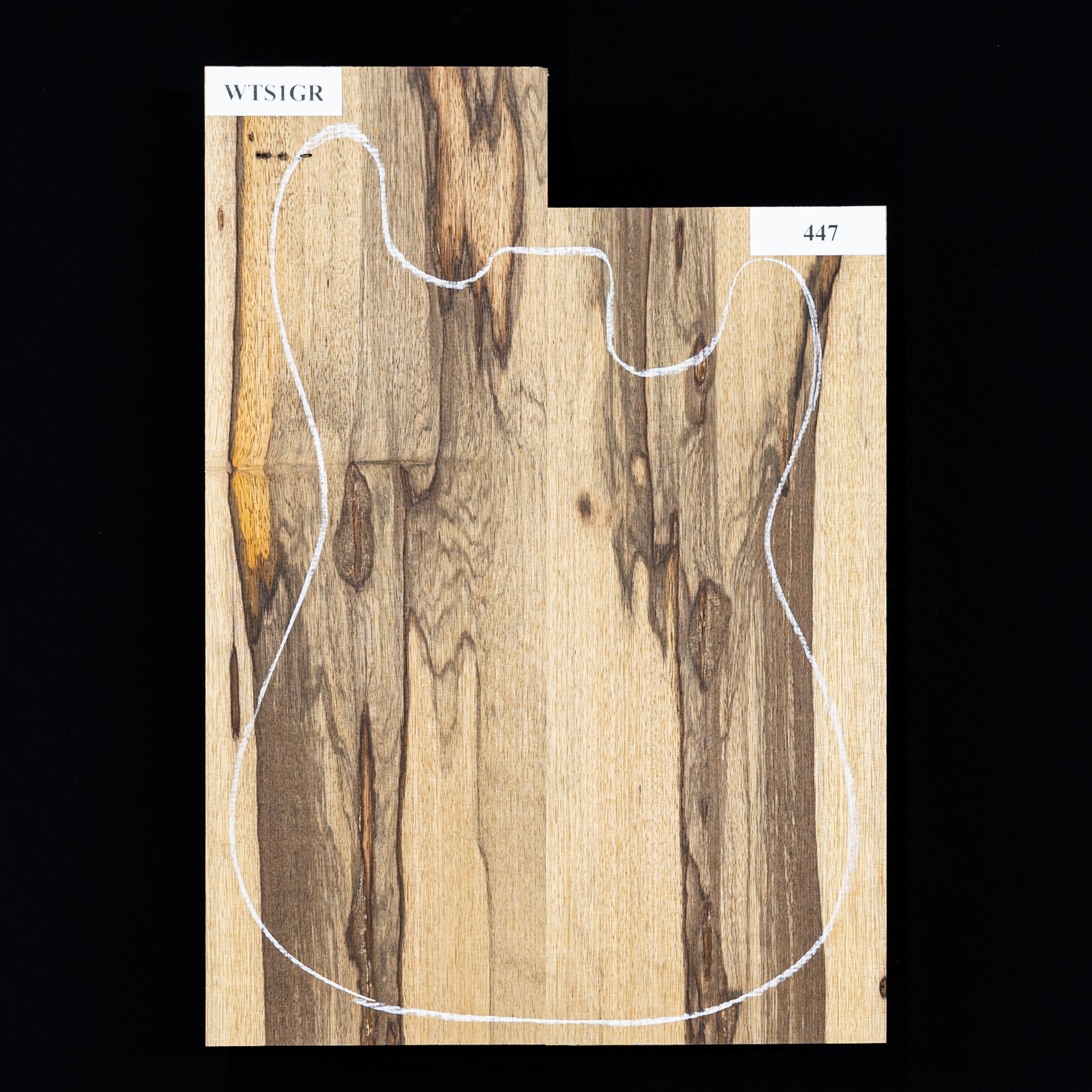 Black Limba Body Blank, 2Piece (10 lb) 447 StewMac