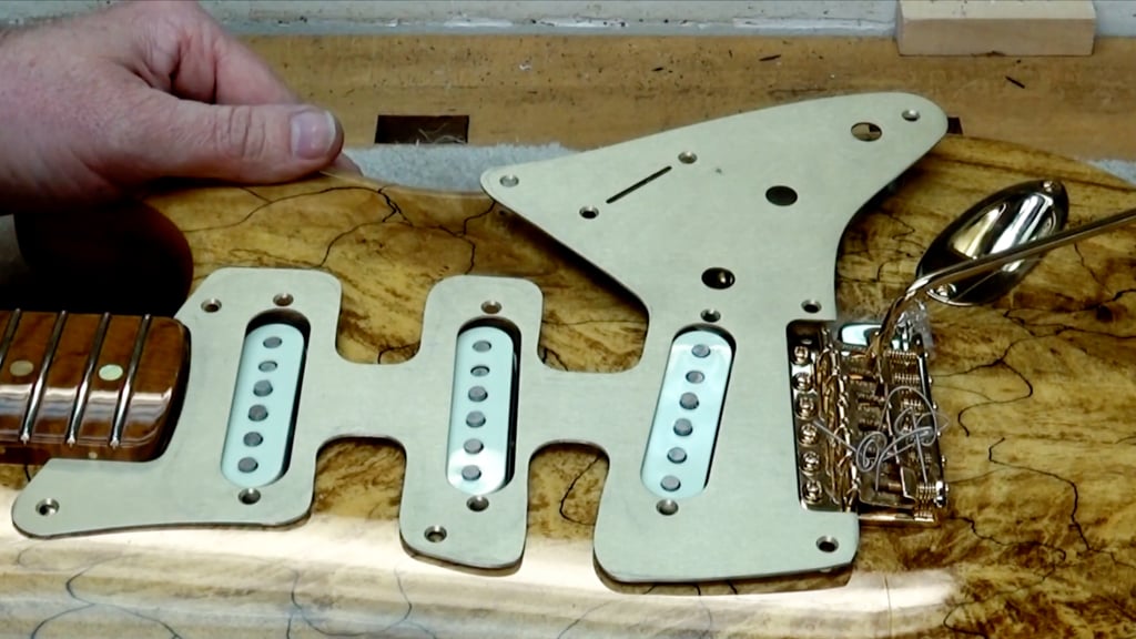 Re-shaping an Electric Guitar Pickguard  - Luthier Tips du Jour Mailbag