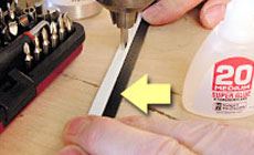 Photo: marking the hole positions