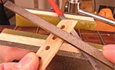 Shaping the maple plate