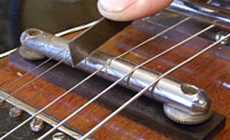 Filing a Gretsch bar bridge