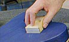 Using a sanding block