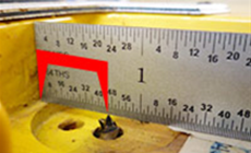 Measuring the lock screw