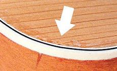 Chip next to the binding