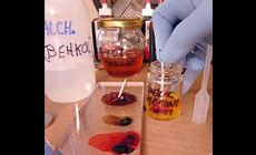 Photo: mixing colored shellac