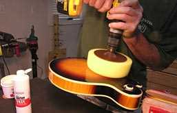 Polishing a mandolin