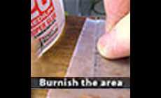 Burnish the area