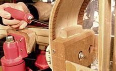 Screwing into the guitar's support block