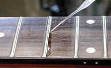 Gluing the fret using Pipette