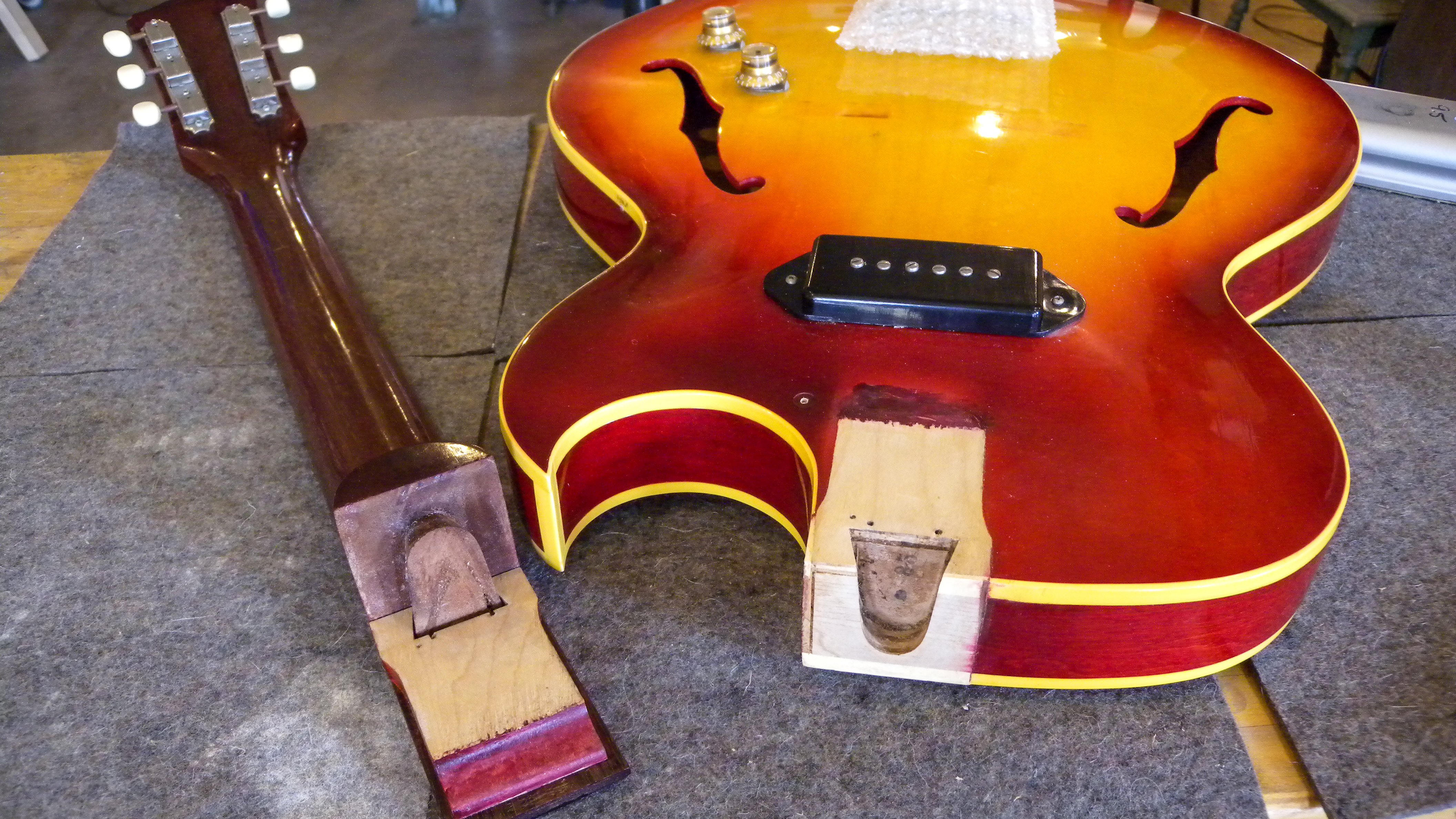 The damage caused by storing a guitar in a hot car or attic The damage caused by storing a guitar in a hot car or attic