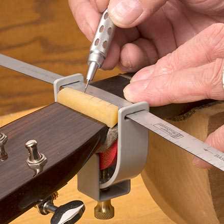 String Slotting Gauge with the Safe Slot Nut Guard