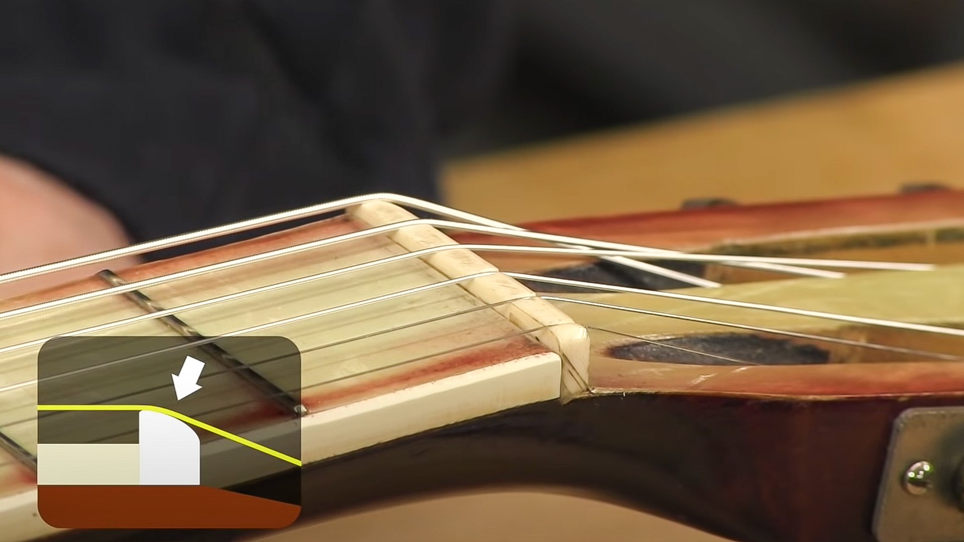 Two tips for filing string slots at the nut Two tips for filing string slots at the nut