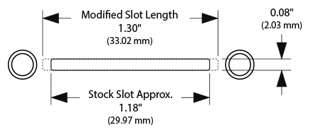 Modifying the slot for 6-way CRL Lever Switch