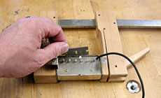 Photo: clamping the humbucker