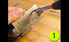 Photo: removing the humbucker's magnet