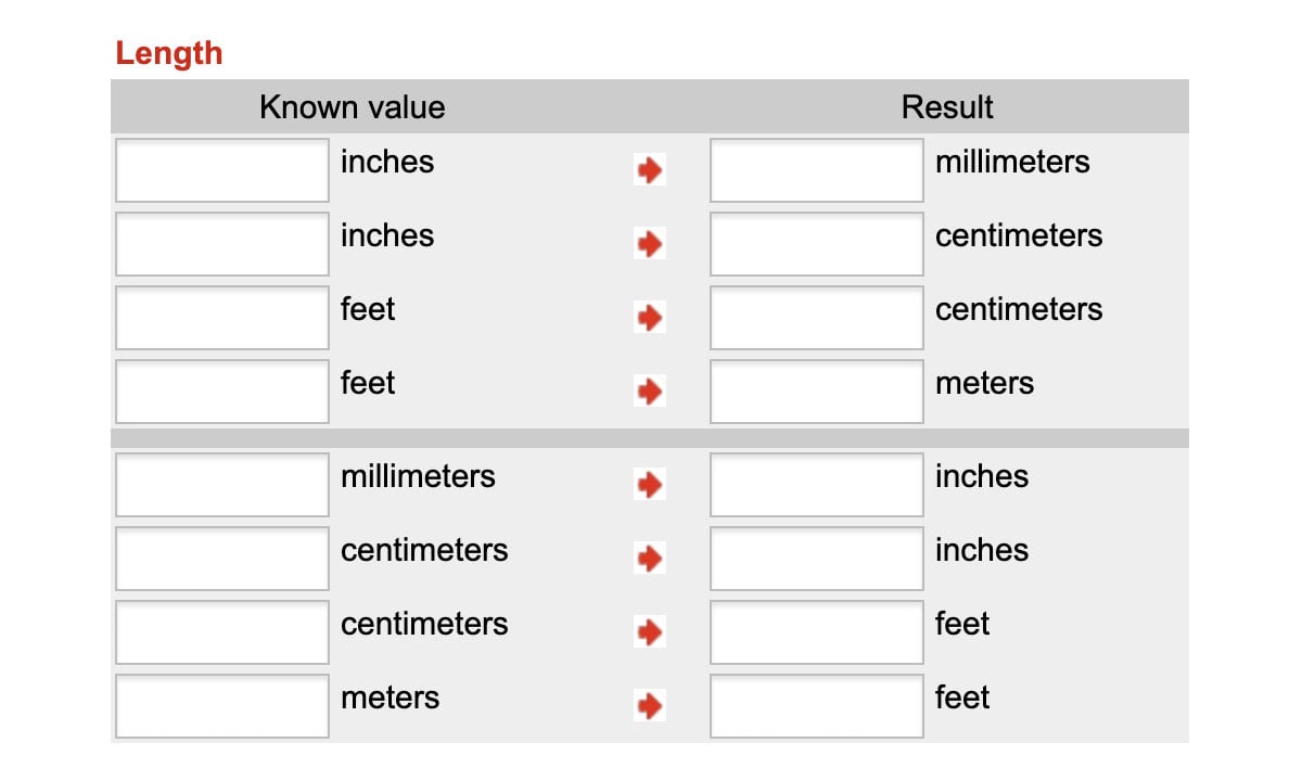 Convert 41 centimeters to inches using a simple formula or a conversion  table. …