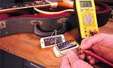 Checking pickups with a multitester