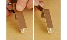 Use tape to determine the size of the glue opening
