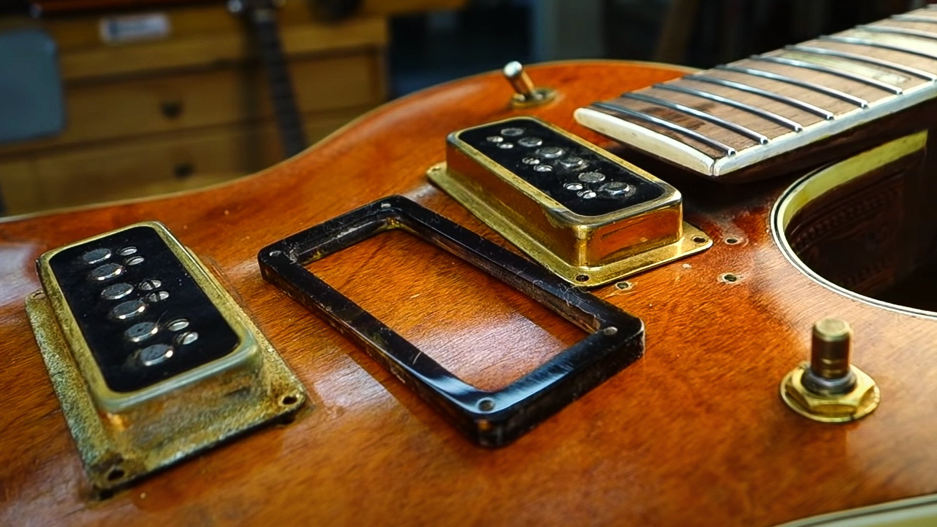 Rotten old vintage plastic: fabricating replacement parts from pickguard material Rotten old vintage plastic: fabricating replacement parts from pickguard material