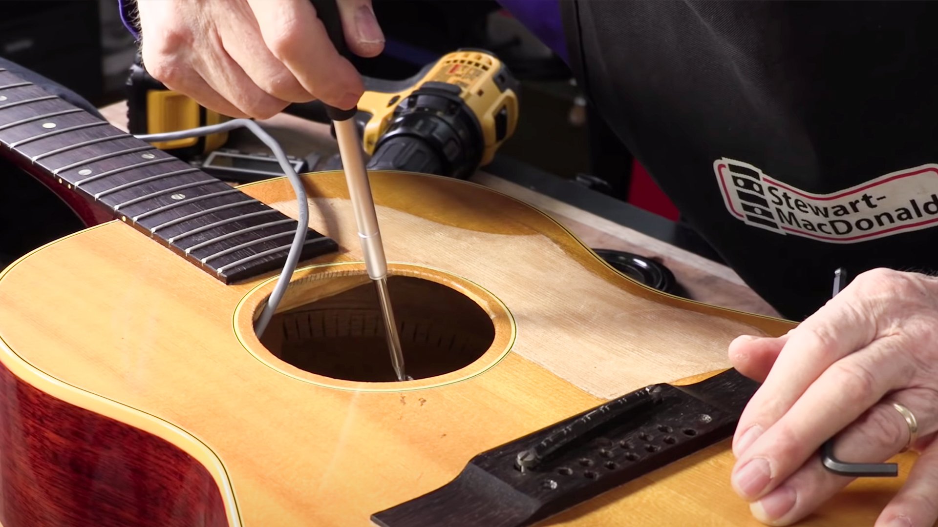 Fixing a warped guitar top