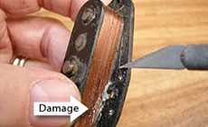 Cutting the coil wire