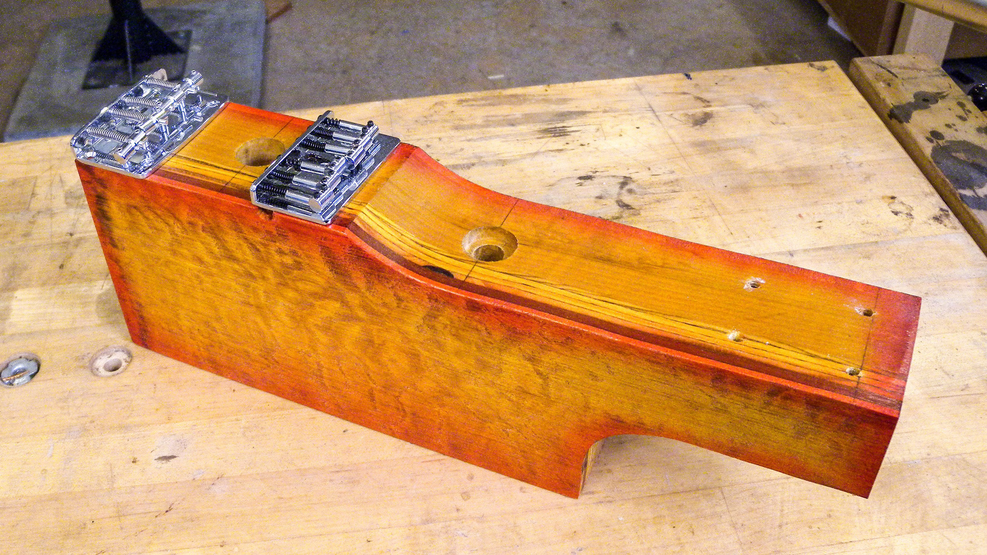 Make a "stunt double" guitar body for benchtop work