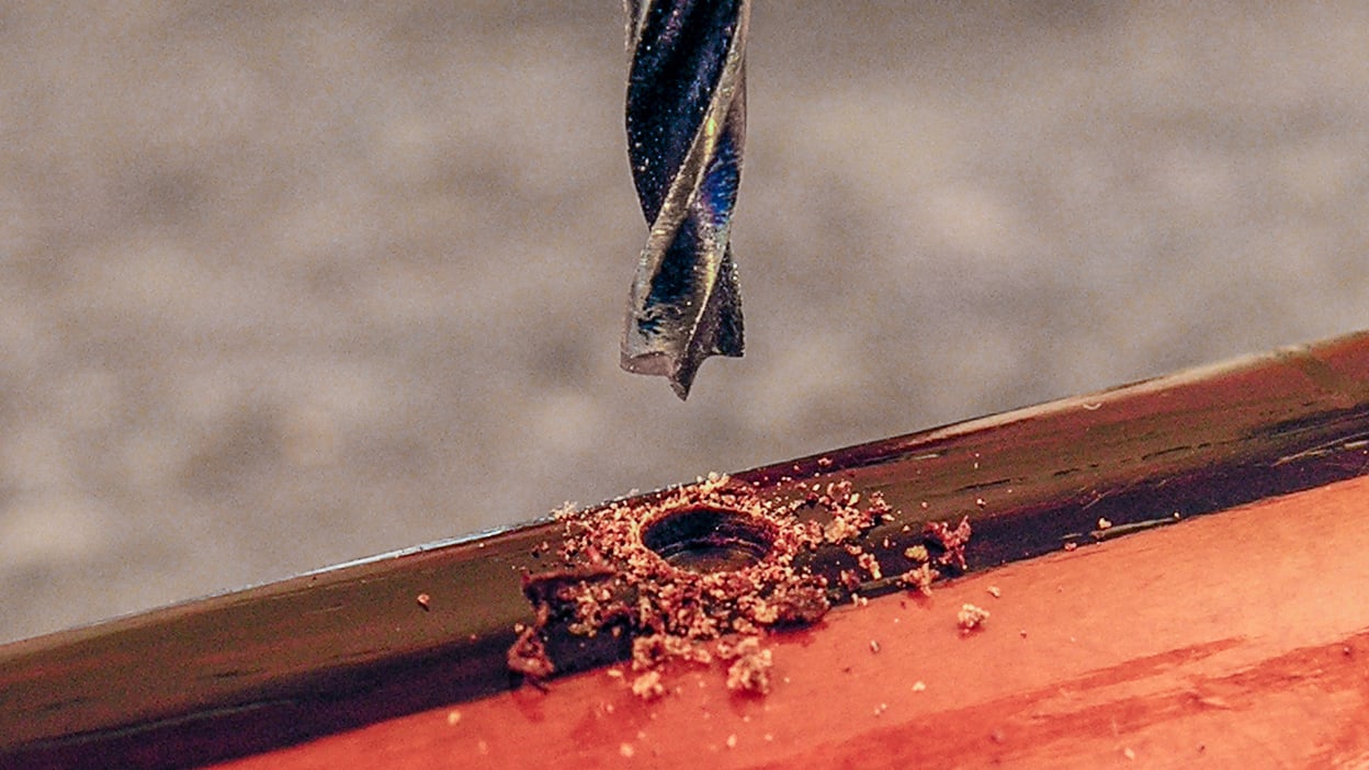 Make this brad-point bit for installing side dots